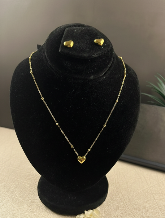 Golden Heart Charm Set