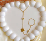 Golden Flower Hand Chain Bracelet