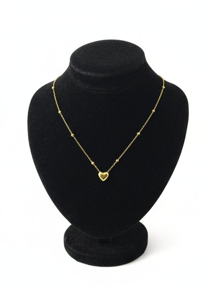 Golden Charm Heart Necklace